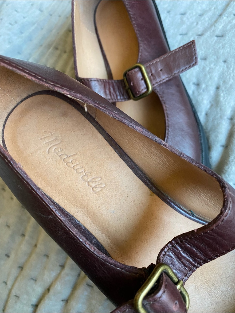 Madewell Wine Leather Mary Jane with Black Lug Sole - Picture 3 of 9